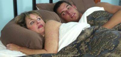 Sweet blonde mommy was awoken for quick sex by her randy stepson on lovepornstars.com