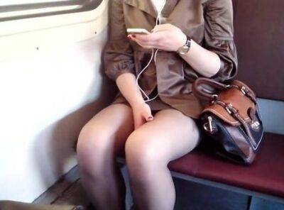 Amateur Girl in the train goes to the exams on lovepornstars.com