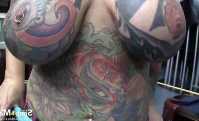 Tattooed Milf Gets Pierced Pussy Banged on lovepornstars.com
