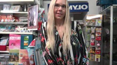 POV anal sex with nerdy blonde at the public store - big natural tits on lovepornstars.com