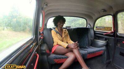 Dark-skinned nympho with natural boobs gets boned in the car on lovepornstars.com